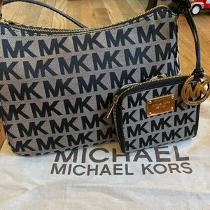 Michael Kors Black Bag and Wallet